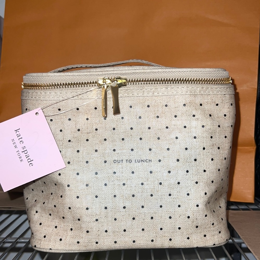 New Kate spade polka dot lunch bag Pail box